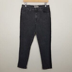 Levi's 721 High Rise Skinny Stretch Jeans Black Tab Size 31